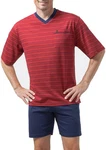 Hajo Shorty Klima Light Herren Schlafanzug Set Rot