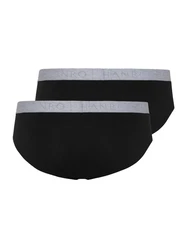 Hanro Slip Cotton Essentials Schwarz/Dunkelgrau/Grau