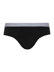 Hanro Slip Cotton Essentials Schwarz/Dunkelgrau/Grau