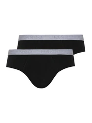 Hanro Slip Cotton Essentials Schwarz/Dunkelgrau/Grau