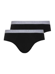 Hanro Slip Cotton Essentials Schwarz/Dunkelgrau/Grau