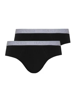 Hanro Slip Cotton Essentials Schwarz/Dunkelgrau/Grau
