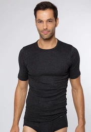 Unterhemd Jeans Feinripp (1-St) Unterhemd / Shirt Kurzarm - Baumwolle -