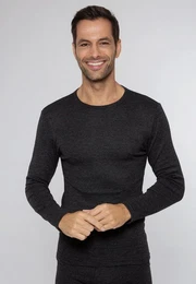 Unterhemd Jeans Feinripp (1-St) Unterhemd / Shirt Langarm - Baumwolle -