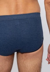 Ammann Slip 3er Pack Jeans Feinripp Dunkelblau