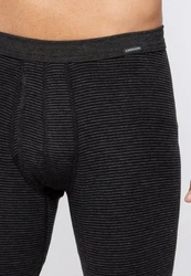 Ammann Lange Unterhose Jeans Feinripp Schwarz