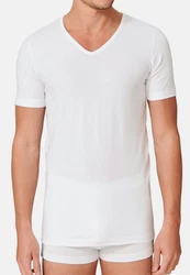 Schiesser Unterhemd 2er-Pack 95/5 Organic Cotton Weiß/Grau/Creme