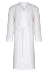 Taubert Bademantel Spa Thalasso Herren Kimono-Stil Weiß/Creme