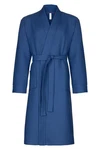 Taubert Bademantel Spa Thalasso Herren Kimono-Stil Blau/Dunkelblau