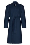 Taubert Bademantel Spa Thalasso Herren Kimono-Stil Dunkelblau