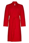 Taubert Bademantel Spa Thalasso Herren Kimono-Stil Rot/Dunkelrot