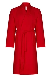 Taubert Bademantel Spa Thalasso Herren Kimono-Stil Rot/Dunkelrot