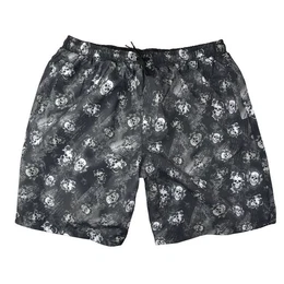 Badeshorts bergren Badeshorts Totenkopf-Rosen-Print grau