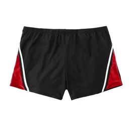 Badehose Groe Gren Herren Kasten-Badehose Moritz schwarz-rot
