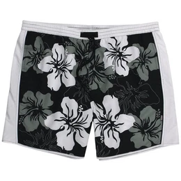 Badeshorts bergren Elmar Badebermuda Blumenprint schwarz-wei