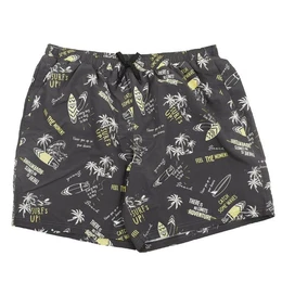 Badeshorts Groe Gren Badeshorts dunkelgrau Surfprint