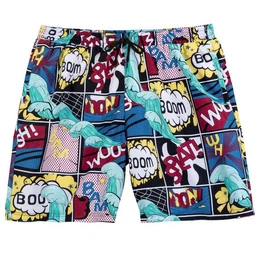 Badeshorts Groe Gren Badeshorts bunter Comic-Print