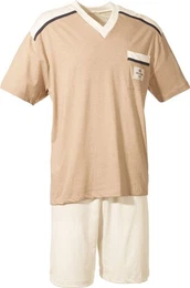 gtting Pyjama Herren-Shorty naturbelassen Single-Jersey Uni