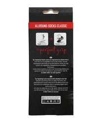 Tapedesign Sportsocken Gripsocks Dunkelgrau/Grau/Rot/Hellgrau