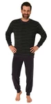 Trend by Normann Pyjama Herren langarm Schlafanzug Dunkelgrün/Khaki/Grün/Grau/Dunkelblau