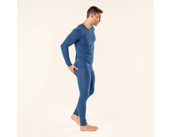 LIVING CRAFTS Lange Unterhose LINUS Blau/Hellblau