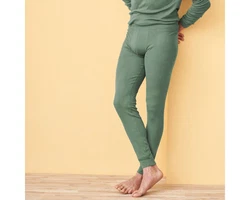 LIVING CRAFTS Lange Unterhose LINUS Grün/Dunkelgrün