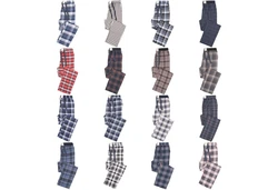 Phil & Co. Schlafanzug FLANELL Pyjamahose Blau/Grau/Dunkelblau/Hellblau