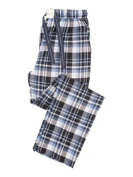 Phil & Co. Schlafanzug FLANELL Pyjamahose Blau/Grau/Hellblau/Dunkelblau