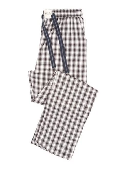 Phil & Co. Schlafanzug FLANELL Pyjamahose Creme/Grau/Weiß/Beige