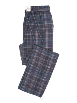 Phil & Co. Schlafanzug FLANELL Pyjamahose Hellblau/Dunkelblau/Blau