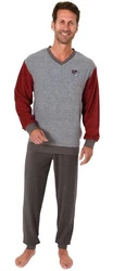 Normann Pyjama Herren Frottee Schlafanzug mit Bündchen (291) 291 13 575