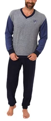 Normann Pyjama Herren Frottee Schlafanzug mit Bündchen (291) 291 13 575
