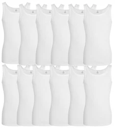 GTZBURG Unterhemd 12er Pack Herren Unterhemden (12-St) Baumwolle Doppelripp