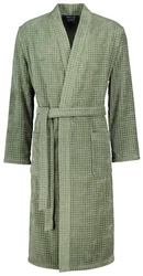 Caw Herrenbademantel Kimono Kragen Dunkelgrün/Hellgrün/Grün