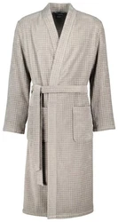Caw Herrenbademantel Kimono Kragen Braun/Beige/Khaki/Grau