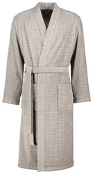 Caw Herrenbademantel Kimono Kragen Braun/Beige/Khaki/Grau