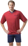 Hajo Herren Schlafanzug kurz Shorty (2 tlg) Klima light Rot/Dunkelrot