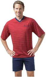 Pyjama Herren Schlafanzug kurz Shorty (2 tlg) Klima light Bgelfrei Hautsympathisch