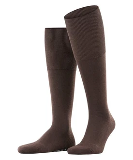 FALKE Kniestrümpfe Airport Plus (1-Paar) Dunkelbraun/Khaki