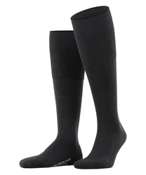 FALKE Kniestrümpfe Airport Plus (1-Paar) Schwarz