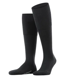 FALKE Kniestrümpfe Airport Plus (1-Paar) Schwarz