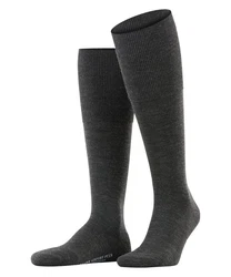 FALKE Kniestrümpfe Airport Plus (1-Paar) Dunkelgrau/Schwarz/Grau