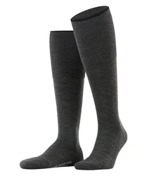 FALKE Kniestrümpfe Airport Plus (1-Paar) Dunkelgrau/Schwarz/Grau