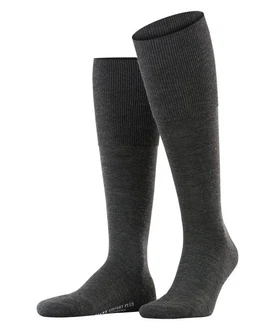 FALKE Kniestrümpfe Airport Plus (1-Paar) Dunkelgrau/Schwarz/Grau