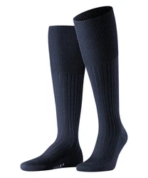 FALKE Kniestrümpfe Bristol Pure Dunkelblau/Blau