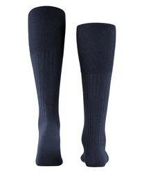 FALKE Kniestrümpfe Bristol Pure Dunkelblau/Blau