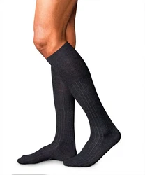 FALKE Kniestrümpfe No. 2 Finest Cashmere Schwarz/Orange/Dunkelgrau