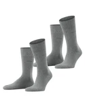 Esprit Socken Basic Easy 2-Pack mit druckfreiem Komfortbund Dunkelgrau/Grau/Hellgrau