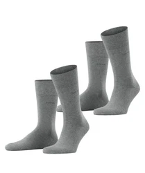 Esprit Socken Basic Easy 2-Pack mit druckfreiem Komfortbund Dunkelgrau/Grau/Hellgrau