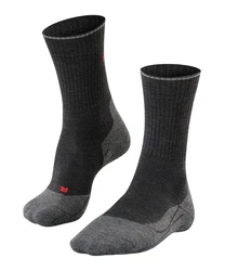 FALKE Wandersocken TK2 Explore Wool Silk  Schwarz/Dunkelgrau/Grau